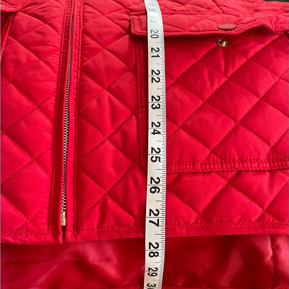Tommy Hilfiger Woman’s Coat Jacket Red Diamond Quilt 2X - Picture 10 of 10